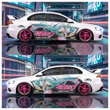 Load image into Gallery viewer, Anime ITASHA Hatsune Miku Car Wrap Door Side Fit With Any Cars Vinyl graphics car stickers Car Decal