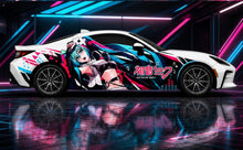 Load image into Gallery viewer, Anime ITASHA Hatsune Miku 01 Car Wrap Door Side Fit With Any Cars Vinyl graphics car stickers Car Decal