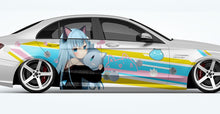 Load image into Gallery viewer, Anime ITASHA Shirakami Fubuki &amp; Nekoha Shizuku Car Wrap Door Side Stickers Decal Fit With Any Cars Vinyl graphics car accessories car stickers Car Decal
