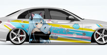 Load image into Gallery viewer, Anime ITASHA Shirakami Fubuki & Nekoha Shizuku Car Wrap Door Side Stickers Decal Fit With Any Cars Vinyl graphics car accessories car stickers Car Decal