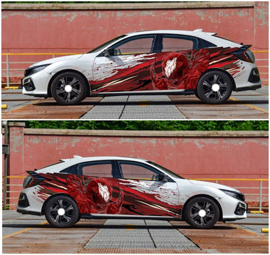 Anime ITASHA Carnage Car Wrap Door Side Stickers Decal Fit With Any Cars Vinyl graphics car accessories car stickers Car Decal