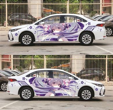 Anime ITASHA Hatsune Miku Car Wrap Door Side Stickers Decal Fit With Any Cars Vinyl graphics car accessories car stickers Car Decal