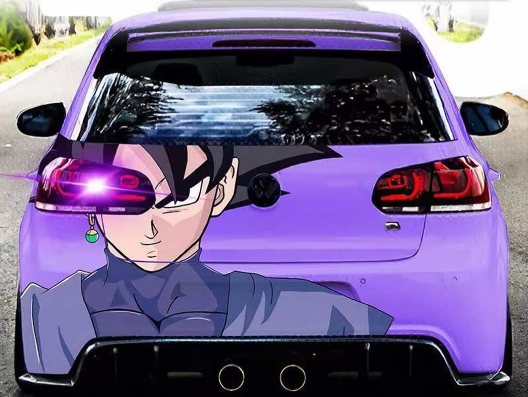Anime Dragon Ball Black Goku Car Tail Wrap Fit With Any Cars Vinyl graphics car stickers Car Decal