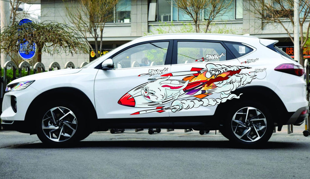 Anime ITASHA Rocket Bunny Car Wrap Door Side Stickers Decal Fit With Any Cars Vinyl graphics car accessories car stickers Car Decal