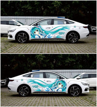 Load image into Gallery viewer, Anime ITASHA Hatsune Miku Car Wrap Door Side Stickers Decal Fit With Any Cars Vinyl graphics car accessories car stickers Car Decal