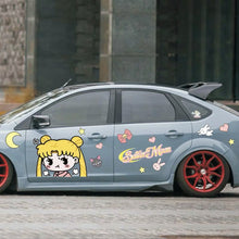 Load image into Gallery viewer, Anime ITASHA Sailor Moon Car Wrap Door Side Stickers Decal Fit With Any Cars Vinyl graphics car accessories car stickers Car Decal