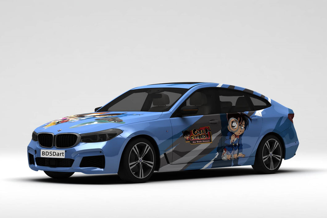 Anime Itasha Detective Conan Full Car Wrap Fit With Any Cars Vinyl graphics car accessories car stickers Car Decal Car Wrap