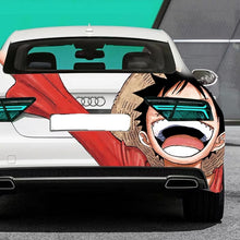 Load image into Gallery viewer, Anime ONE PIECE Luffy Car Tail Wrap Fit With Any Cars Vinyl graphics car stickers Car Decal
