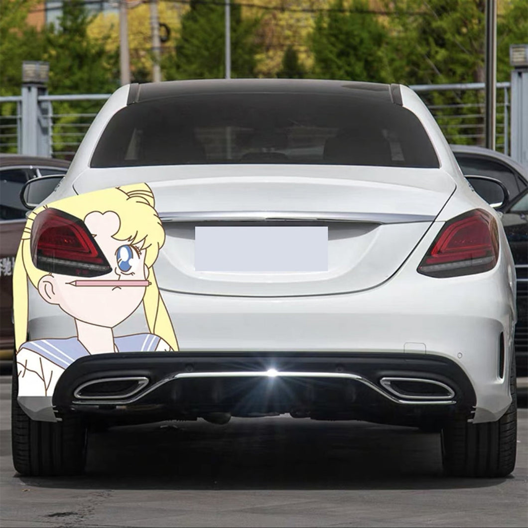Anime Sailor Moon Car Tail Wrap Fit With Any Cars Vinyl graphics car stickers Car Decal