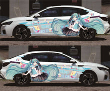 Load image into Gallery viewer, Anime ITASHA Hatsune Miku Car Wrap Door Side Stickers Decal Fit With Any Cars Vinyl graphics car accessories car stickers Car Decal