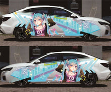 Load image into Gallery viewer, Anime ITASHA Hatsune Miku Car Wrap Door Side Stickers Decal Fit With Any Cars Vinyl graphics car accessories car stickers Car Decal