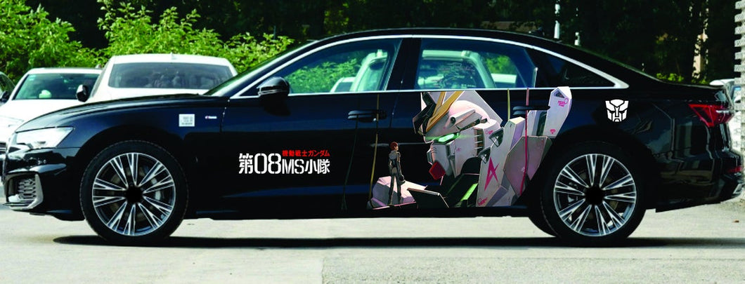 Anime ITASHA Gumdam Car Wrap Door Side Stickers Decal Fit With Any Cars Vinyl graphics car accessories car stickers Car Decal