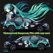 Load image into Gallery viewer, Anime ITASHA Hatsune Miku Car Wrap Door Side Stickers Decal Fit With Any Cars Vinyl graphics car accessories car stickers Car Decal