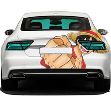 Load image into Gallery viewer, Anime ONE PIECE Luffy Car Tail Wrap Fit With Any Cars Vinyl graphics car stickers Car Decal