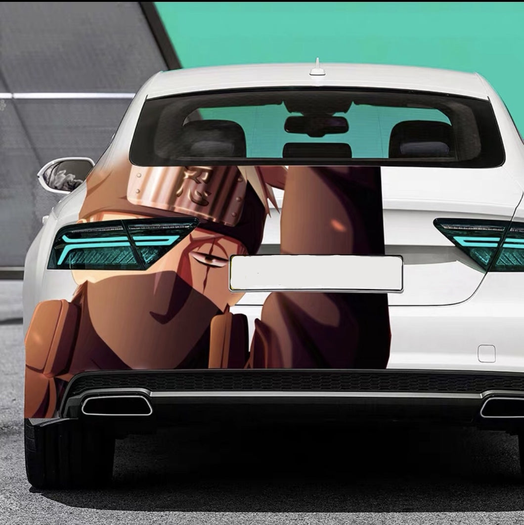 Anime Naruto Hatake Kakashi Tail Wrap Fit With Any Cars Vinyl graphics car stickers Car Decal