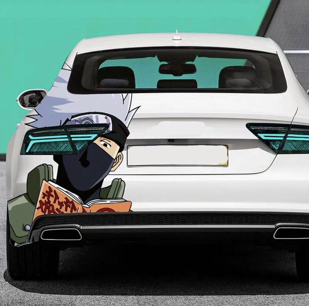 Anime Naruto Hatake Kakashi Tail Wrap Fit With Any Cars Vinyl graphics car stickers Car Decal