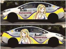 Load image into Gallery viewer, Anime ITASHA And 2 Grils Car Wrap Door Side Stickers Decal Fit With Any Cars Vinyl graphics car accessories car stickers Car Decal