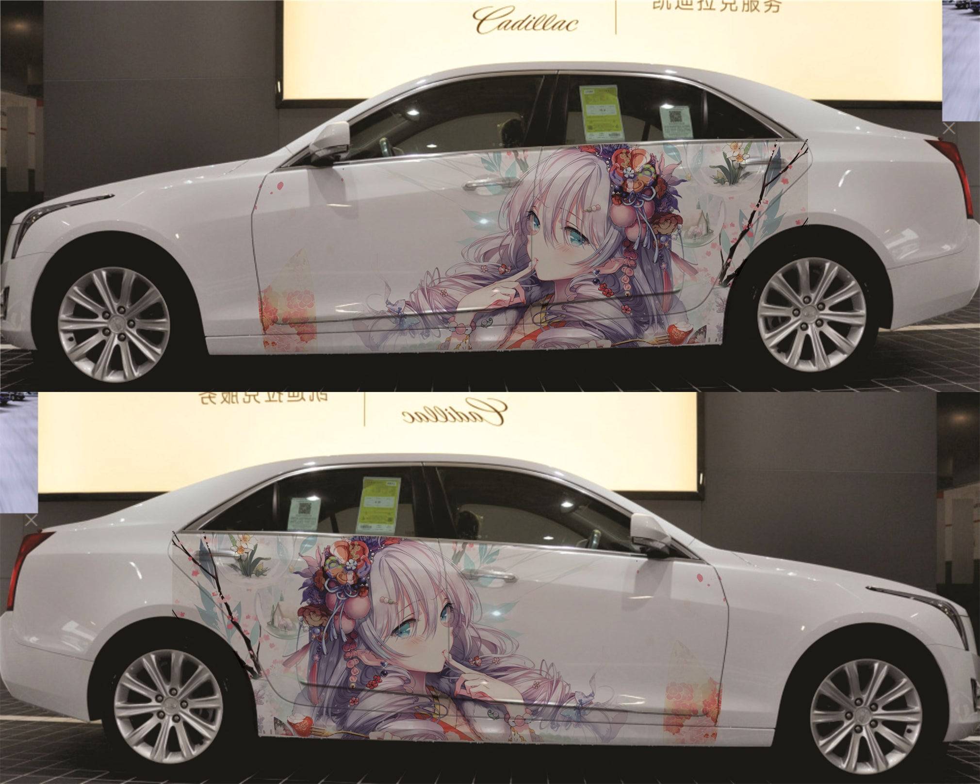 Anime ITASHA Japanese CG Girl Car Wrap Door Side Stickers Decal Fit Wi –  BDSDart