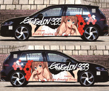 Load image into Gallery viewer, Anime ITASHA EVA Car Wrap Door Side Stickers Decal Fit With Any Cars Vinyl graphics car accessories car stickers Car Decal
