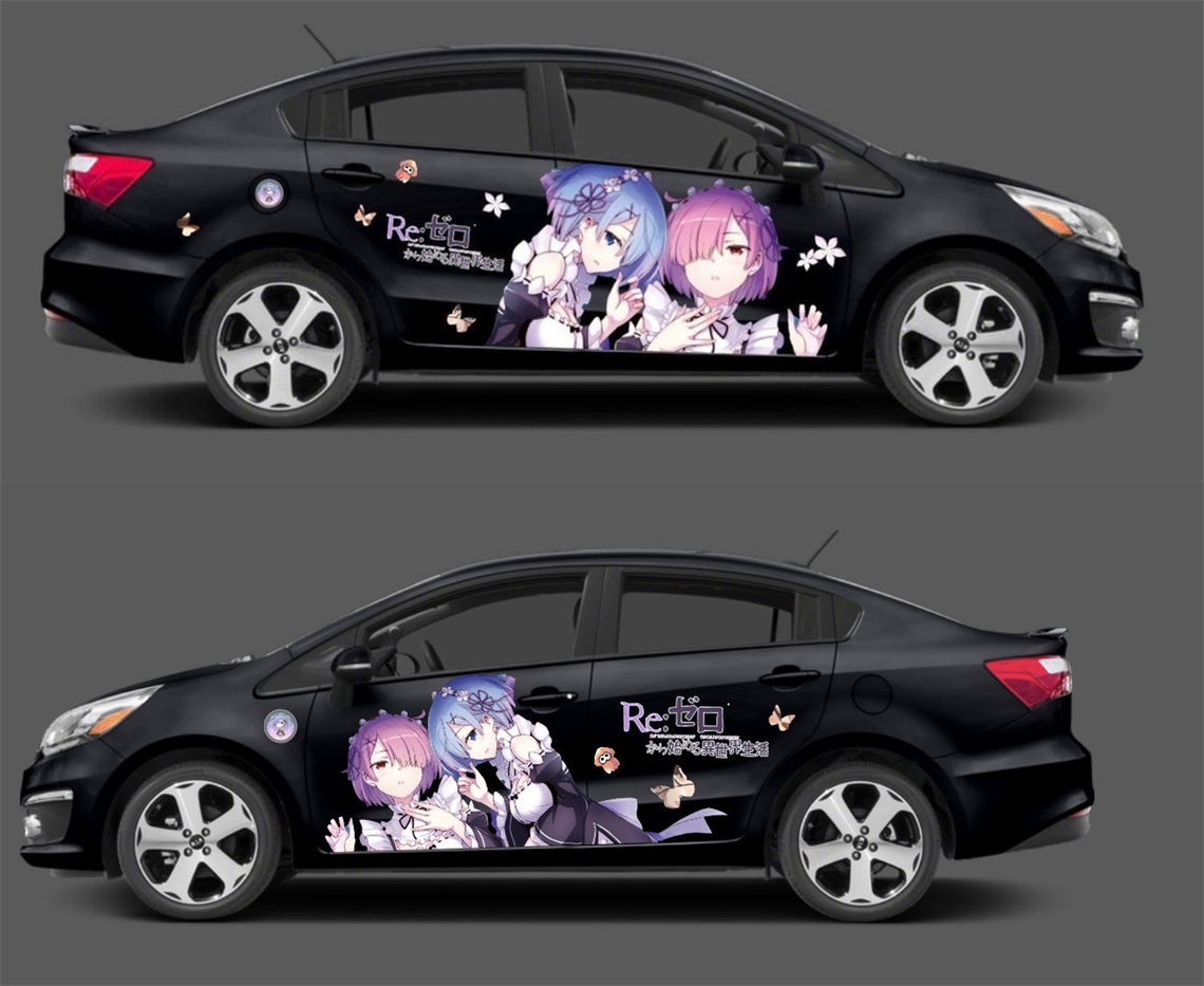 Anime Car Vinyl Decal, Anime Car Wrap, Anime Car Wrap Side, One