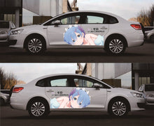 Load image into Gallery viewer, Anime ITASHA Re:Zero Car Wrap Door Side Stickers Decal Fit With Any Cars Vinyl graphics car accessories car stickers Car Decal