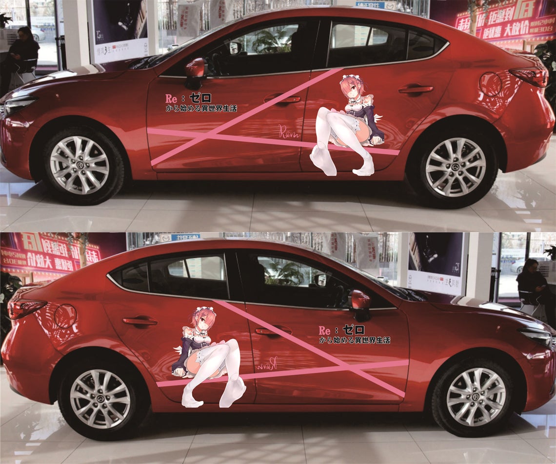 Anime ITASHA Re:Zero Car Wrap Door Side Stickers Decal Fit With Any Ca –  BDSDart