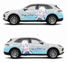 Load image into Gallery viewer, Anime ITASHA Gawr Gura  Car Wrap Door Side Stickers Decal Fit With Any Cars Vinyl graphics car accessories car stickers Car Decal