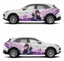Load image into Gallery viewer, Anime ITASHA Demon Slayer Shinobu Kocho Car Wrap Door Side Stickers Decal Fit With Any Cars Vinyl graphics car accessories car stickers Car Decal
