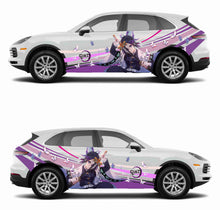 Load image into Gallery viewer, Anime ITASHA Demon Slayer Shinobu Kocho Car Wrap Door Side Stickers Decal Fit With Any Cars Vinyl graphics car accessories car stickers Car Decal