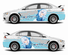 Load image into Gallery viewer, Anime ITASHA Gawr Gura  Car Wrap Door Side Stickers Decal Fit With Any Cars Vinyl graphics car accessories car stickers Car Decal