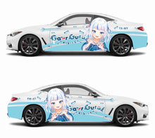 Load image into Gallery viewer, Anime ITASHA Gawr Gura  Car Wrap Door Side Stickers Decal Fit With Any Cars Vinyl graphics car accessories car stickers Car Decal