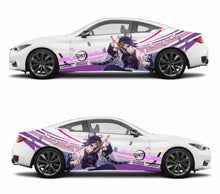 Load image into Gallery viewer, Anime ITASHA Demon Slayer Shinobu Kocho Car Wrap Door Side Stickers Decal Fit With Any Cars Vinyl graphics car accessories car stickers Car Decal