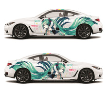 Load image into Gallery viewer, Anime ITASHA Hatsune Miku Car Wrap Door Side Fit With Any Cars Vinyl graphics car stickers Car Decal
