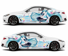 Load image into Gallery viewer, Anime ITASHA Hatsune Miku Car Wrap Door Side Stickers Decal Fit With Any Cars Vinyl graphics car accessories car stickers Car Decal