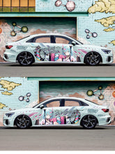 Load image into Gallery viewer, Anime ITASHA Hatsune Miku X Racing Car Wrap Door Side Stickers Decal Fit With Any Cars Vinyl graphics car accessories car stickers Car Decal
