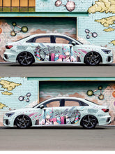 Load image into Gallery viewer, Anime ITASHA Hatsune Miku X Racing Car Wrap Door Side Stickers Decal Fit With Any Cars Vinyl graphics car accessories car stickers Car Decal
