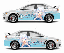 Load image into Gallery viewer, Anime ITASHA Gawr Gura  Car Wrap Door Side Stickers Decal Fit With Any Cars Vinyl graphics car accessories car stickers Car Decal