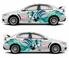 Load image into Gallery viewer, Anime ITASHA Hatsune Miku Car Wrap Door Side Fit With Any Cars Vinyl graphics car stickers Car Decal