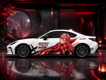 Cargar imagen en el visor de la galería, Anime ITASHA ZERO TWO revestimiento para coche puerta lateral compatible con cualquier coche gráficos de vinilo pegatinas para coche pegatina para coche
