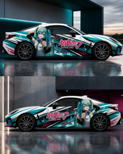 Load image into Gallery viewer, Anime ITASHA Hatsune Miku 02 Car Wrap Door Side Fit With Any Cars Vinyl graphics car stickers Car Decal
