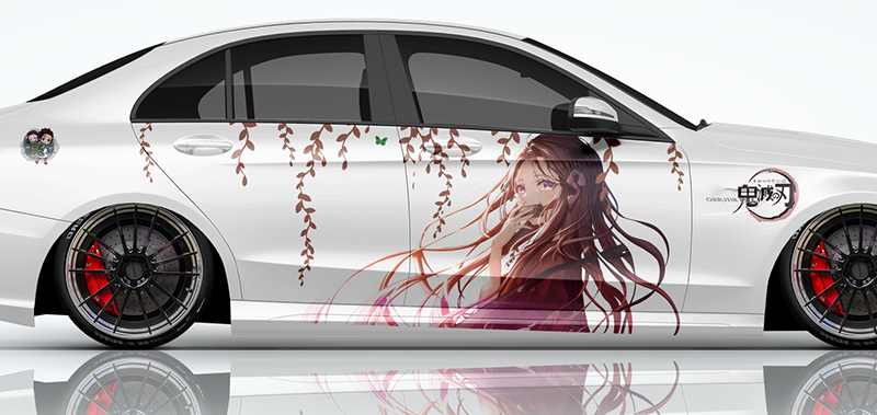 Anime ITASHA Gawr Gura Car Wrap Door Side Stickers Decal Fit With Any –  BDSDart