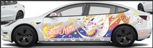 Load image into Gallery viewer, Custom design for 2022 Tesla Model 3 hood + rear end +custom small decals on side
