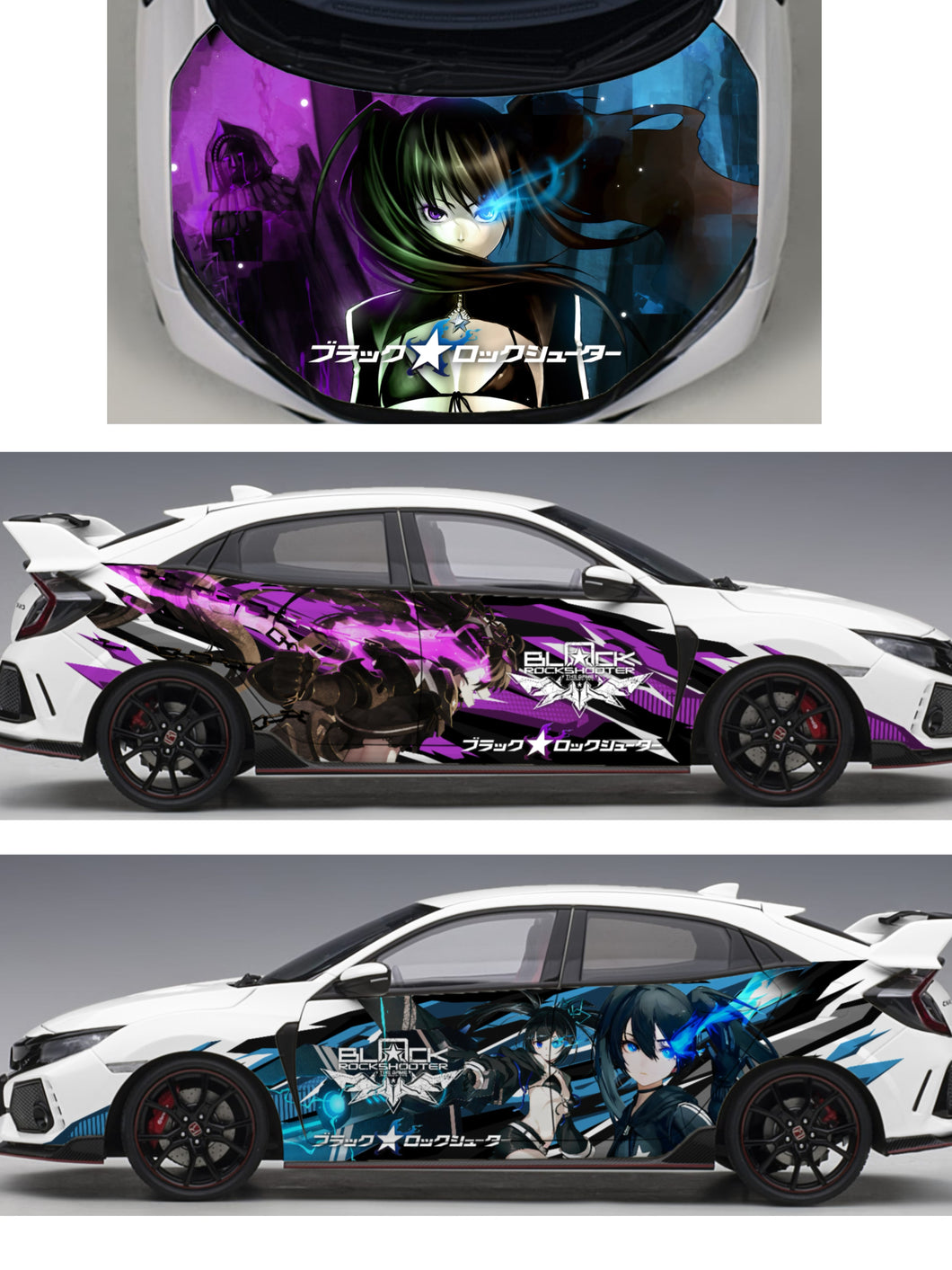 Custom design for 2019 Honda Civic TypeR hood&both sides