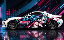 Load image into Gallery viewer, Anime ITASHA Hatsune Miku 01 Car Wrap Door Side Fit With Any Cars Vinyl graphics car stickers Car Decal
