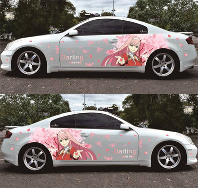 Anime ITASHA ZERO TWO Car Wrap Fit With Any Cars Vinyl graphics car stickers Car Decal