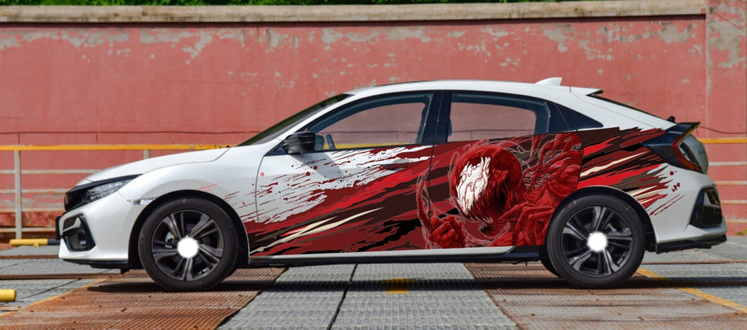 Anime ITASHA Carnage Car Wrap Door Side Stickers Decal Fit With Any Cars Vinyl graphics car accessories car stickers Car Decal
