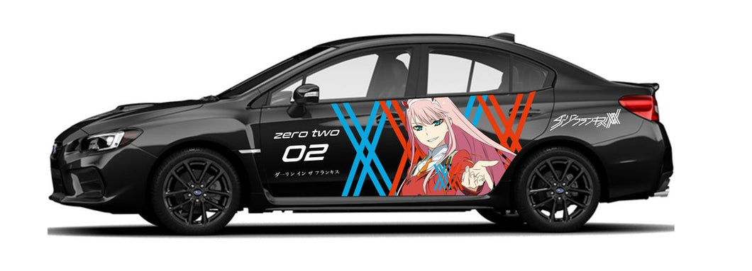 Anime ITASHA ZERO TWO Car Wrap Door Side Fit With Any Cars Vinyl graph –  BDSDart