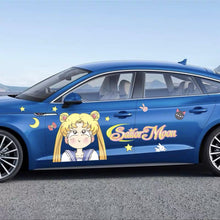 Cargar imagen en el visor de la galería, Pegatinas laterales de puerta con revestimiento para coche de Anime ITASHA Sailor Moon, calcomanía compatible con cualquier coche, gráficos de vinilo, accesorios para coche, pegatinas para coche
