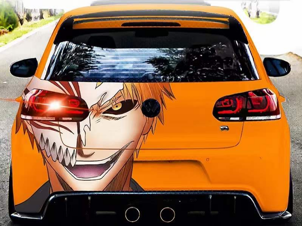 Anime Bleach Kurosaki Ichigo Car Tail Wrap Fit With Any Cars Vinyl graphics car stickers Car Decal