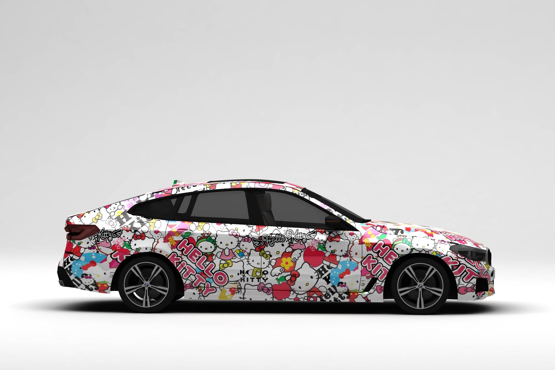 Full Car Graffiti Wrap Hello Kitty Fit With Any Cars Vinyl